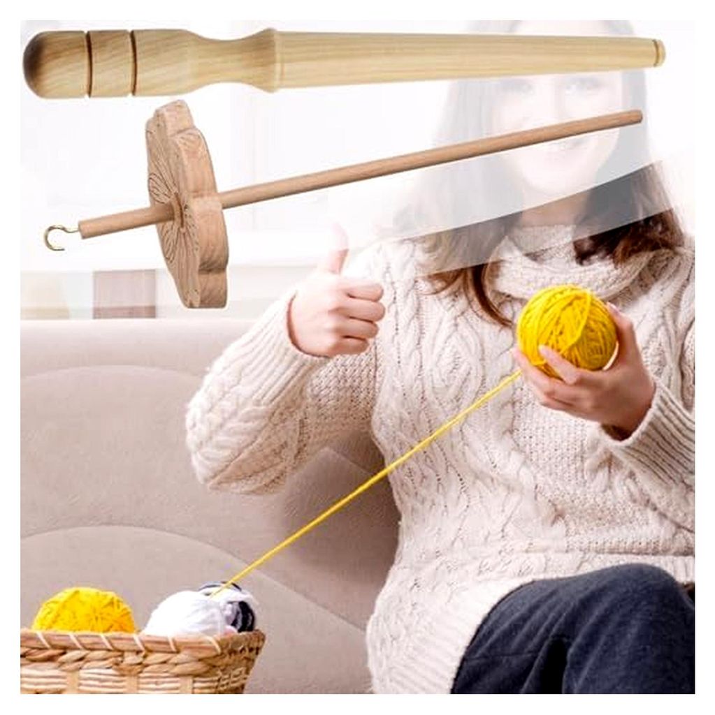 Spinnspindel - Spinnwirtel für Anfänger | Nähzubehör und Strickbedarf für Häkeln, Weben und Handarbeiten