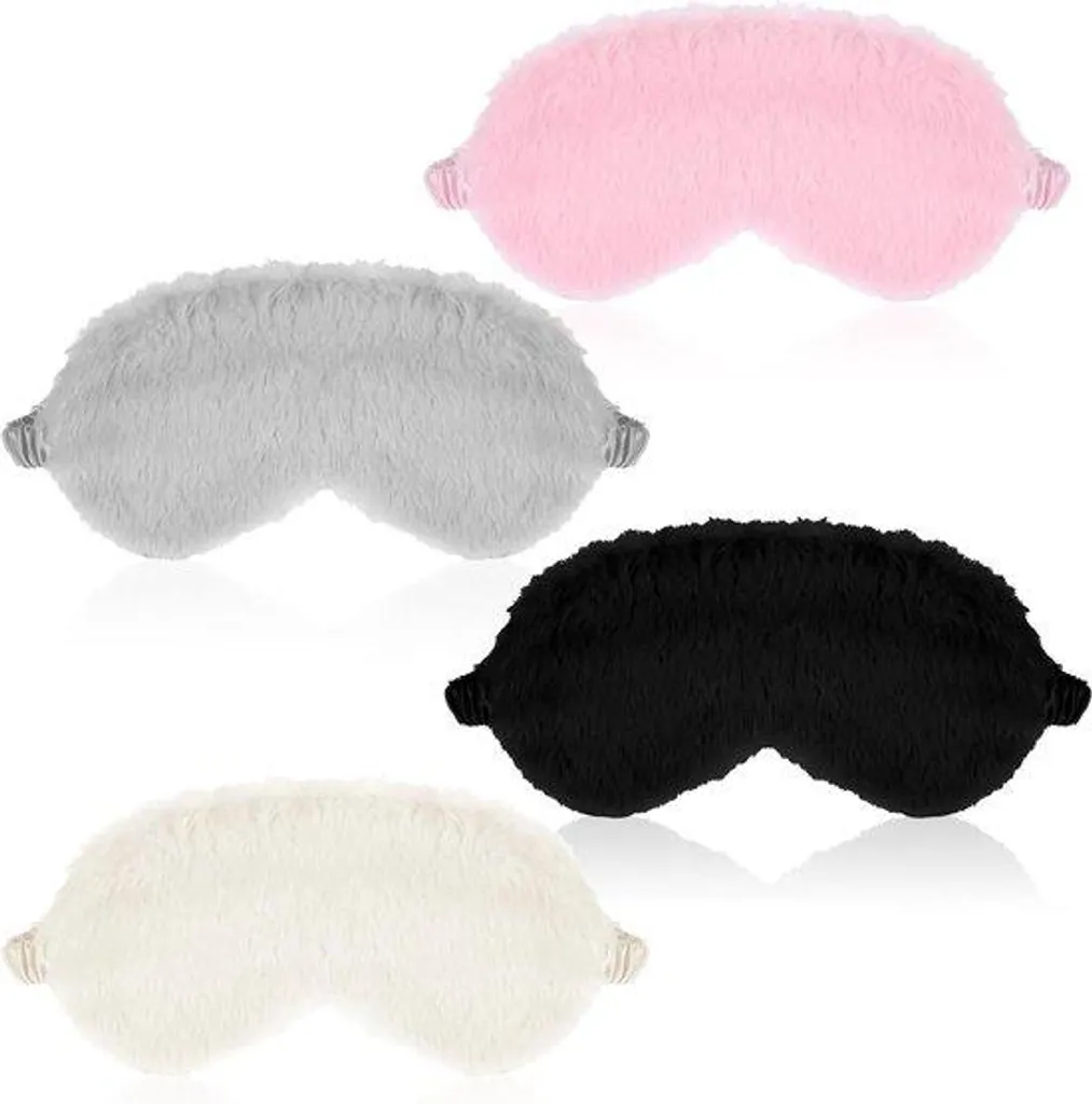 Masque de sommeil soie naturelle lot de 4 - Douceur et occultation totale
