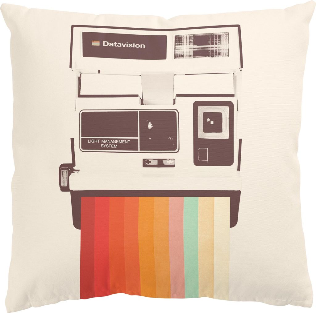 Dekokissen originell drinnen / Indoor Zierkissen Canvas waschbar Design bunt Sofakissen ohne Füllung