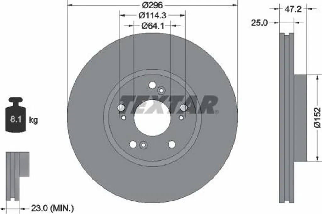 Fin des vibrations au freinage : Disque Textar OE 45251TL1G00 Accord