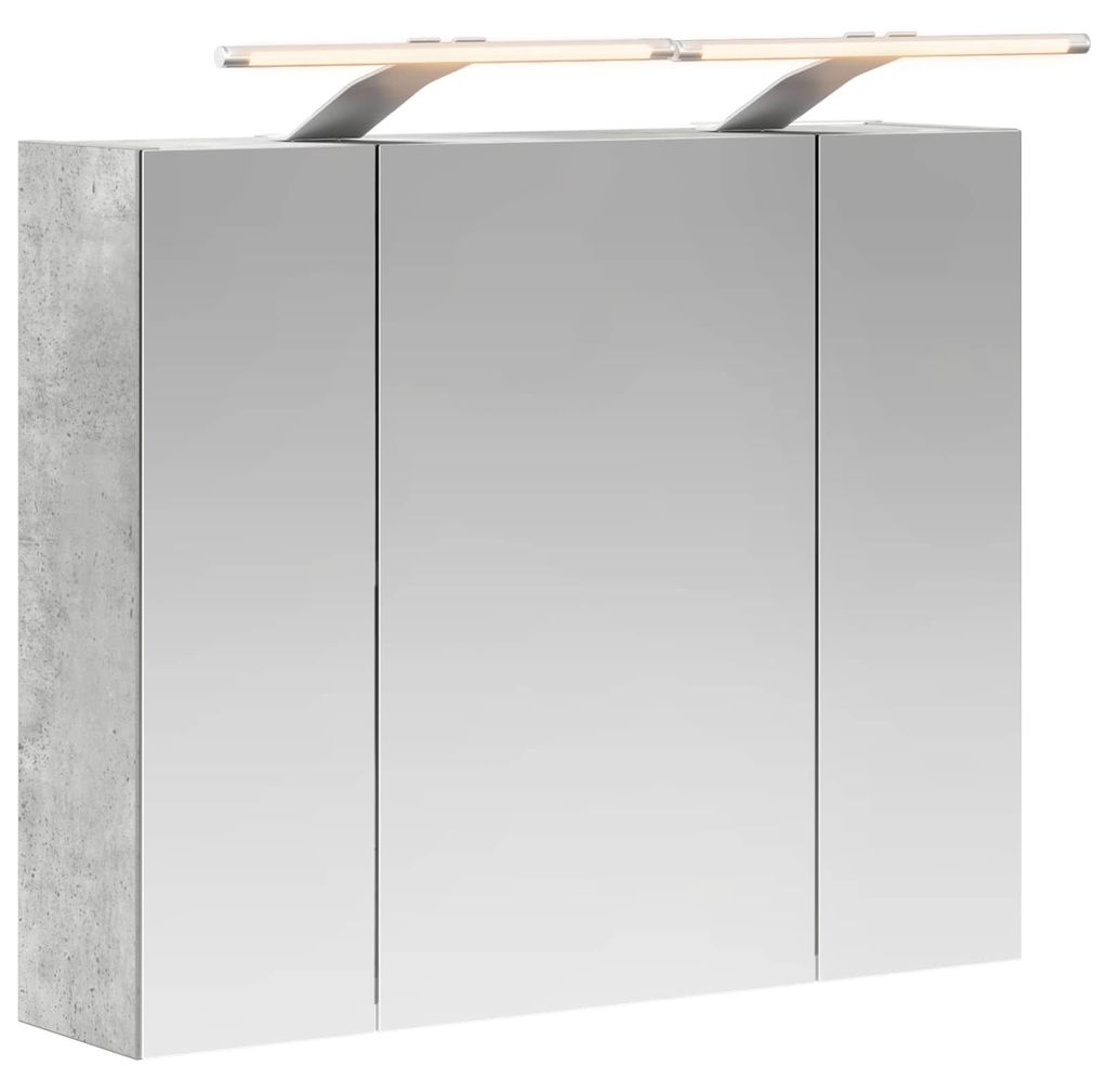 Badezimmerspiegelschrank Beton Grau 60 x 14,5 x 50 cm