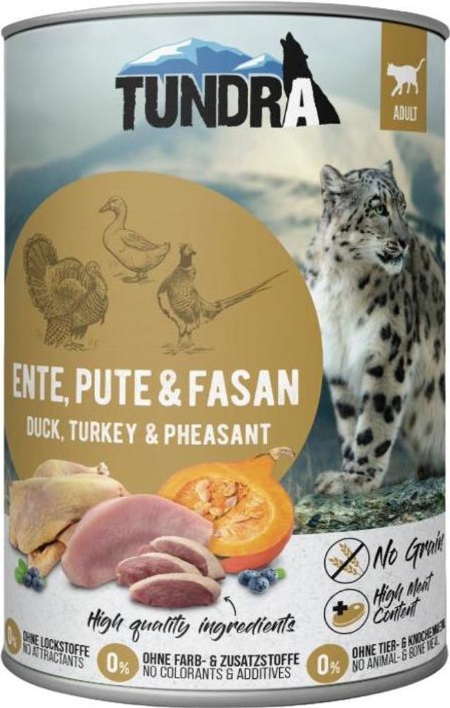 Tundra Cat Ente, Pute & Fasan 6x400g Katzenfutter Nassfutter