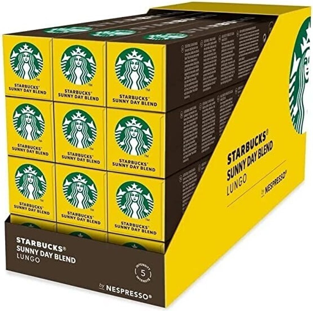 Starbucks Sunny Day Blend Lungo by Nespresso Blonde Roast Coffee (12 x 10 Kapseln)