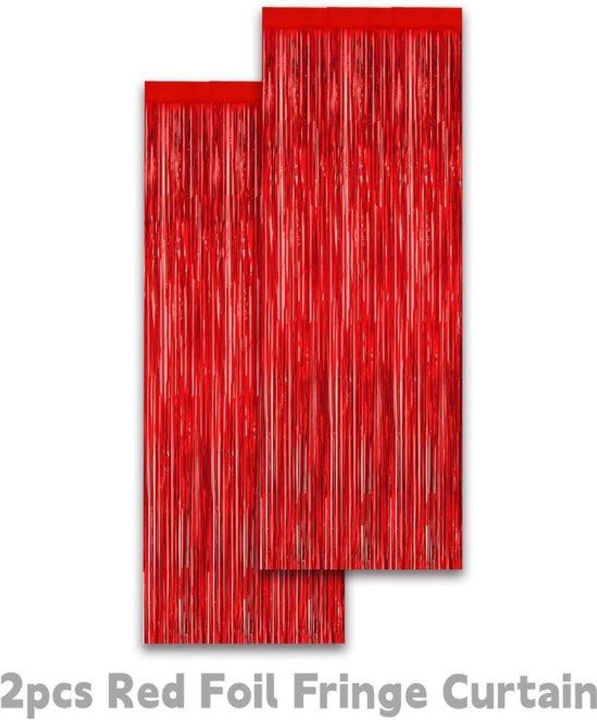 Rotes Doppelmetalldraht Hintergrund, 100x200 cm Bürstenbesatzte Gardinen, metallisches Drahtband, rote Folie, Partyhintergrund, Hochzeitsfotos, Ju...