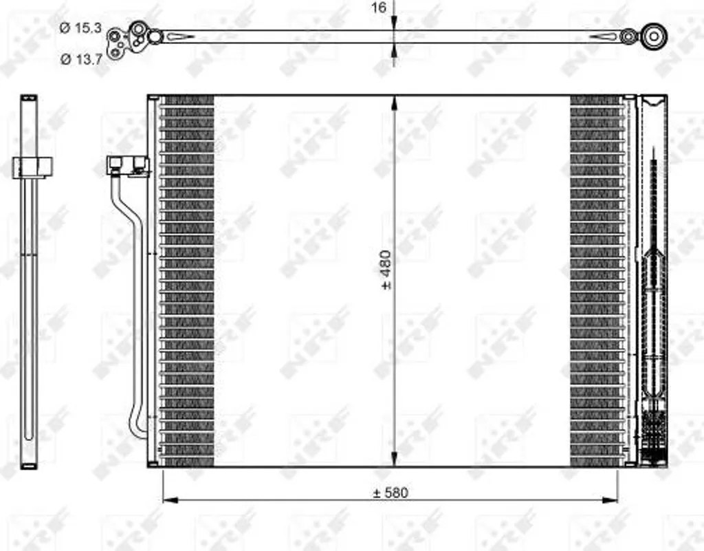 Condensateur climatisation BMW F10 F12 F01 - Réparez votre clim NRF