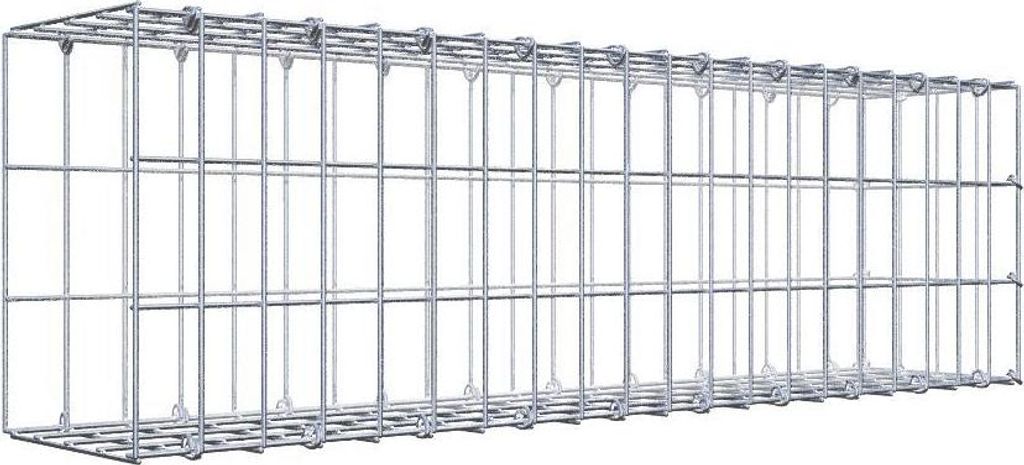 Anbaugabione Typ 2 100 cm x 30 cm x 20 cm, Maschenweite 5 cm x 10 cm, C-Ring