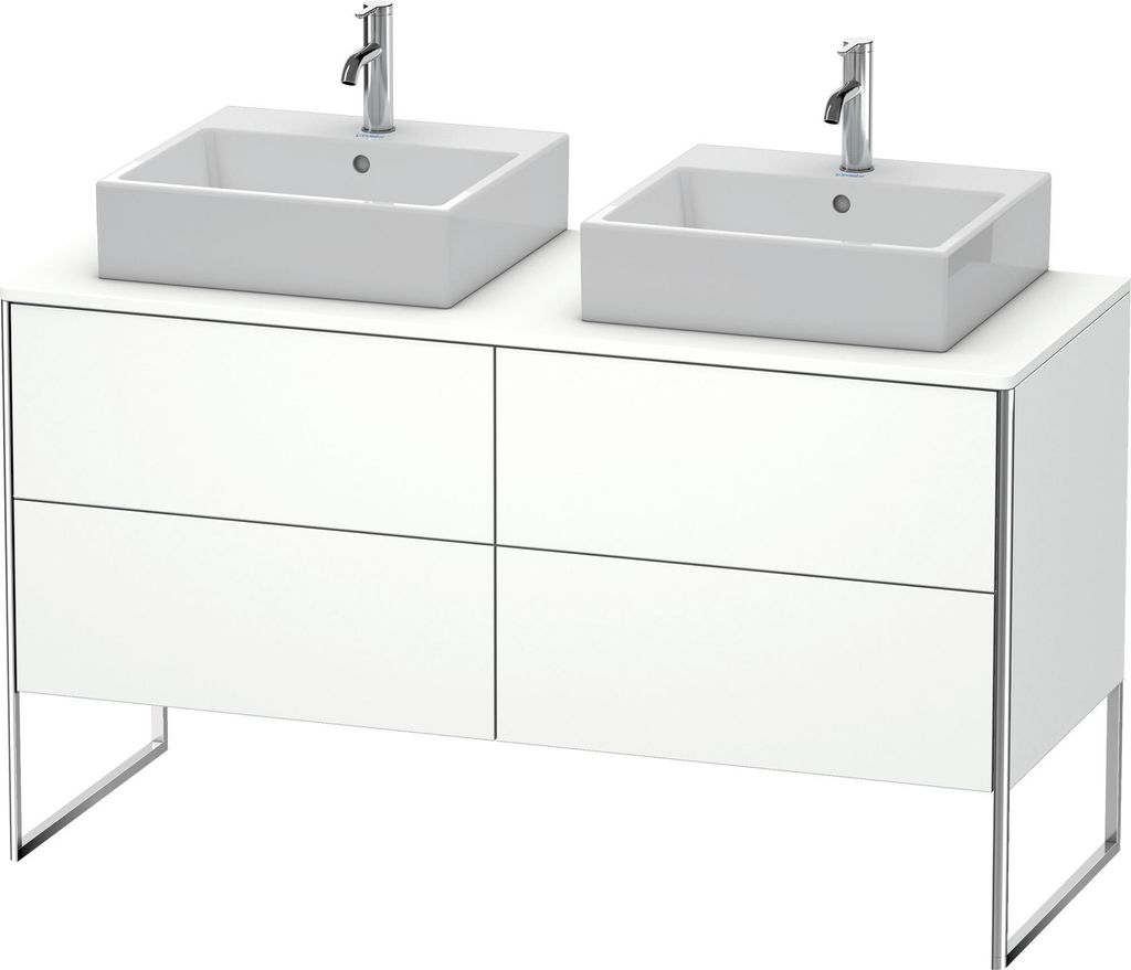 Duravit XSquare Konsolenwaschtischunterbau freistehend, für zwei Becken, 4 Auszüge, 1400x778x548mm, XS4926B1818