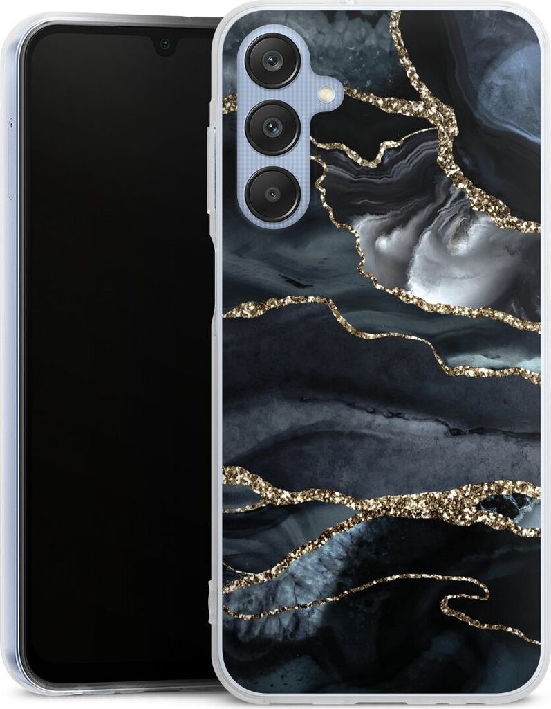 DeinDesign Handyhülle für Samsung Galaxy A25 5G Silikon Hülle Case Smartphone Schutzhülle Glitzer Look Marmor Trends