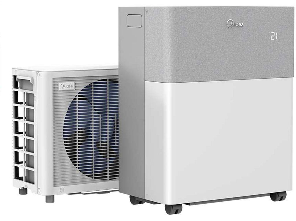 Midea 4048164116478, Window air conditioner, Grau, Weiß, Produktbild 