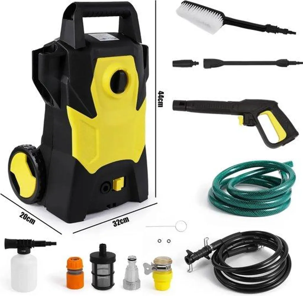 Laveur haute pression électrique 1400W idéal pour voiture et terrasses