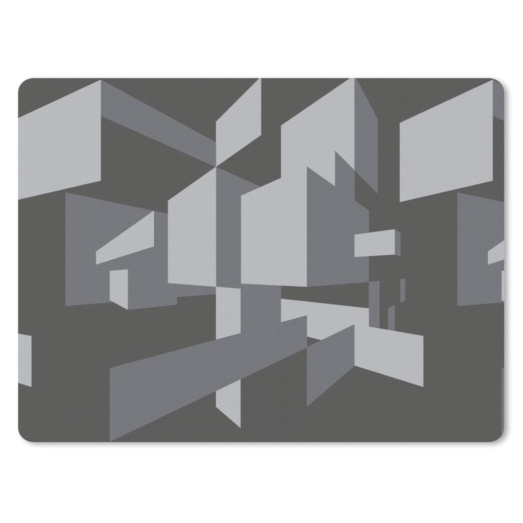 MuchoWow Mauspad Mousepad 3D - Muster - Schwarz und Weiß 23x19 cm - Mousepads - Maus Mat - Pad - Mausunterlage - Schreibtischunterlage - Mauspad