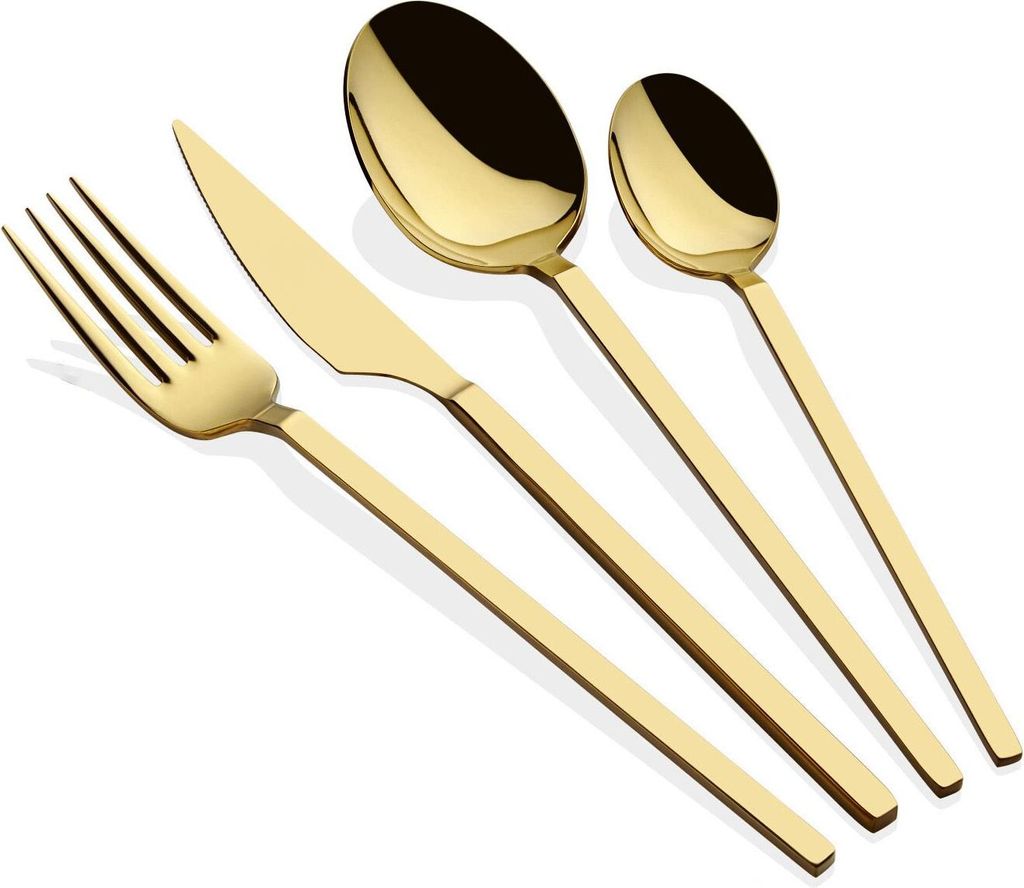 Hermia Concept, Carre - Gold, Besteckset (24-teilig), Gold, Produktbild 