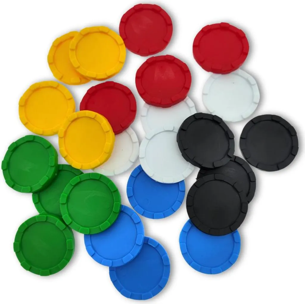 Jetons empilables CombiCraft Ø 29mm multicolores - Set de 100 pièces - 2