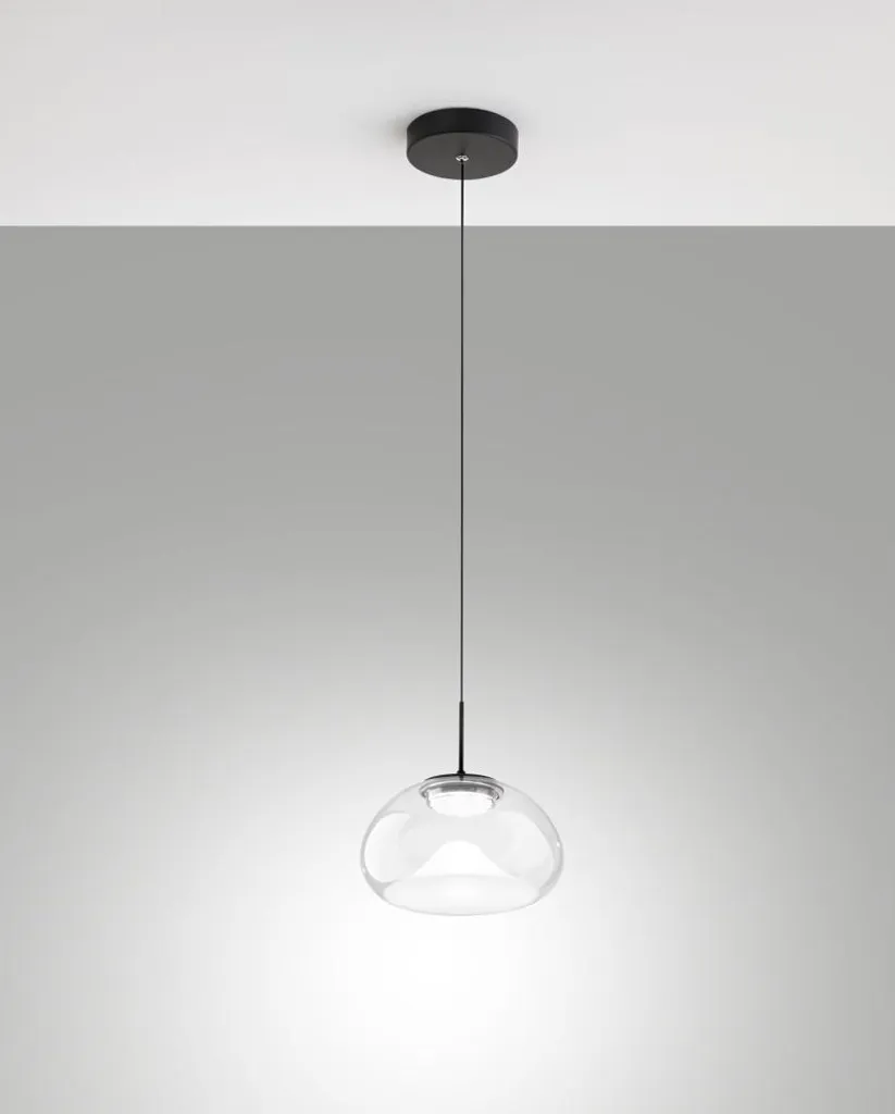 Suspension LED Table à Manger ou Cuisine - Design Verre Transparent