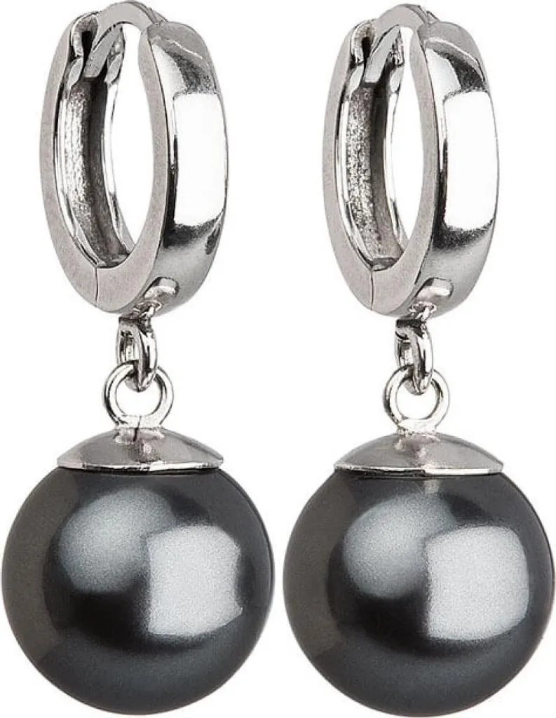 Boucles d'oreilles argentées perle grise 31151.3 : bijou chic et moderne