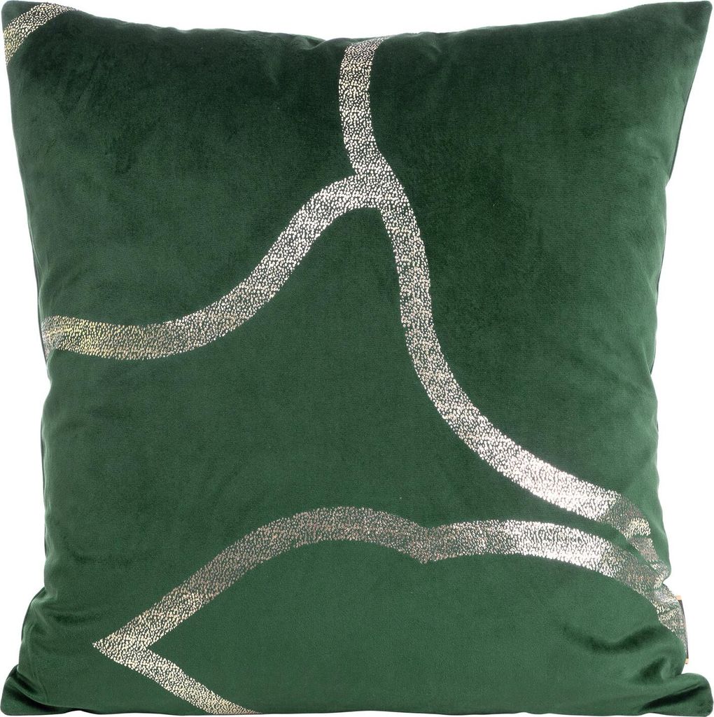 EUROFIRANY | Dekokissenhülle - 45 x 45 cm - dunkelgrün Kissenbezug - Stilvolles Design