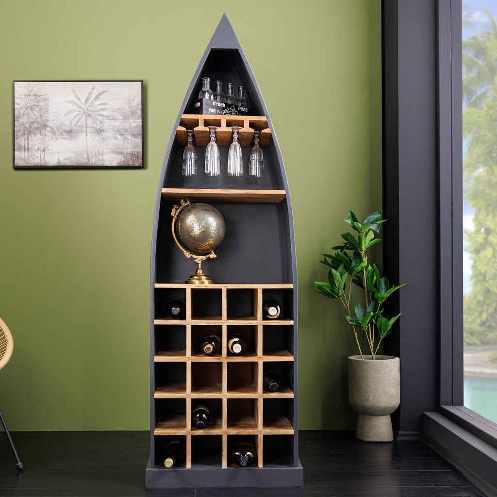 riess-ambiente Massivholz Weinregal SEVEN SEAS 180cm Produktbild 