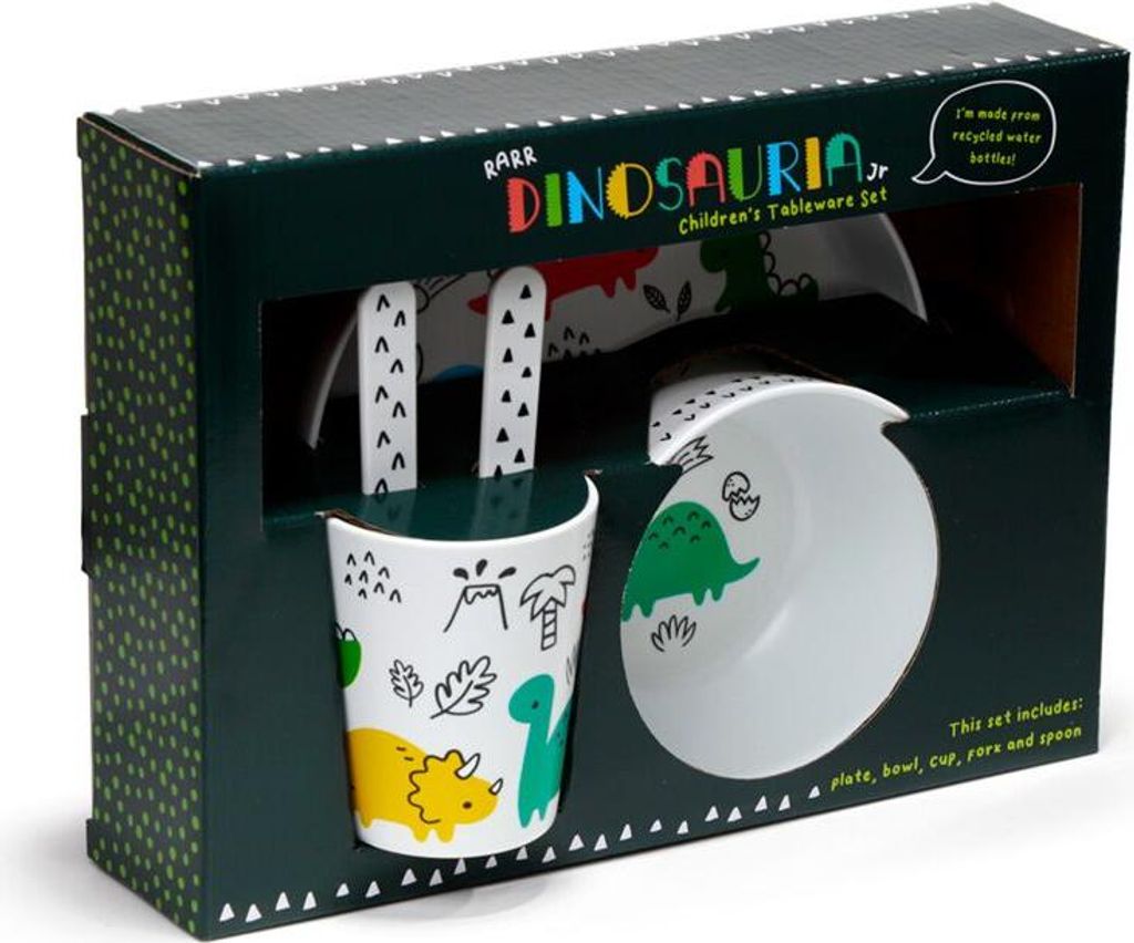 Dinosauria-Set mit 5 Teilen nachhaltigem Kindergeschirr