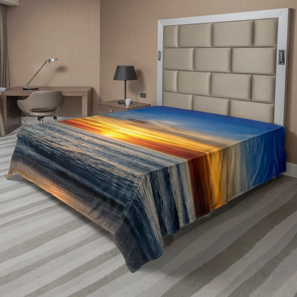 Drap de lit souple anti-plis Océan 244x205 cm pour un lit impeccable
