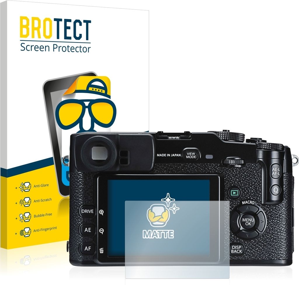 2x BROTECT Schutzfolie für Fujifilm X-Pro1 Displayschutz Displayschutzfolie Folie Matt Entspiegelungsfolie