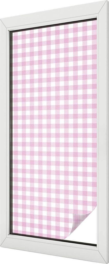 Buntglas Fensterfolie – 116x50 cm – Stained-Glass Design – blickdichte dekorative Sichtschutzfolie – selbstklebend, UV-Schutz – Pastell-C...