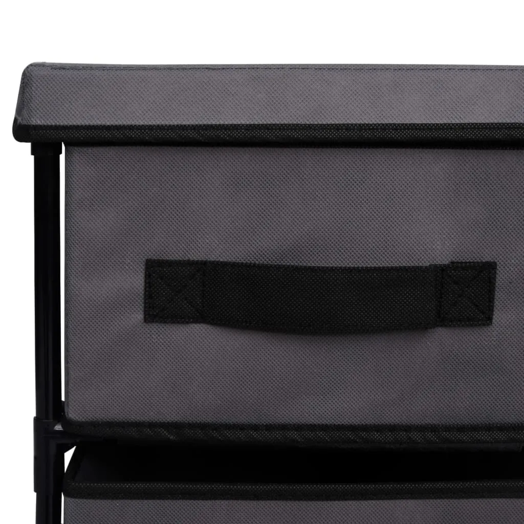 Meuble 6 tiroirs en acier robuste 55x29x55 cm - Finition gris mat