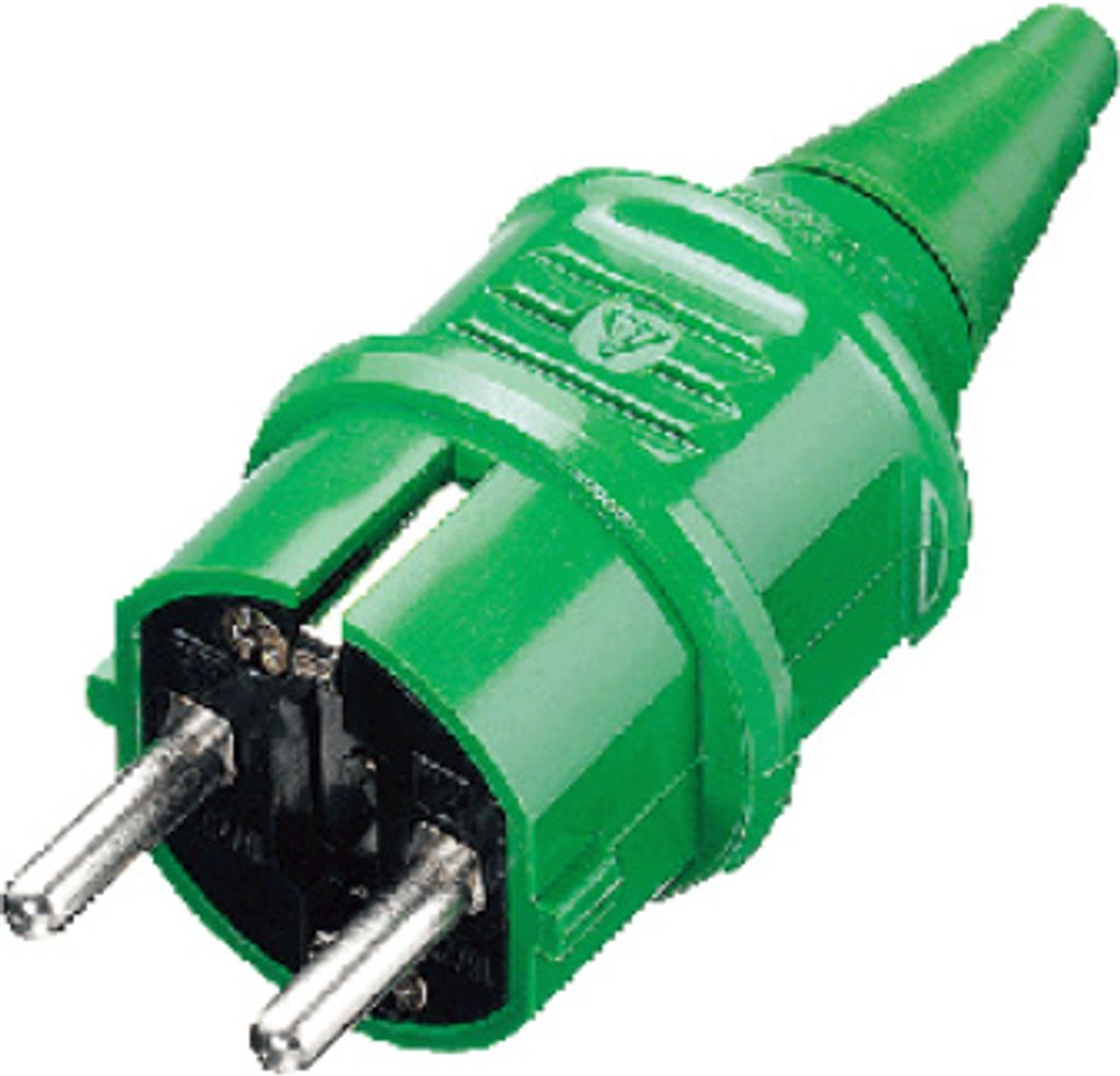 Mennekes Schuko-Stecker 16A,2p+E,230V,gn 10841