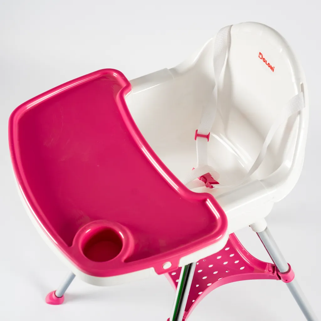 Chaise d'alimentation bébé pliable et compacte en bois blanc naturel - 10