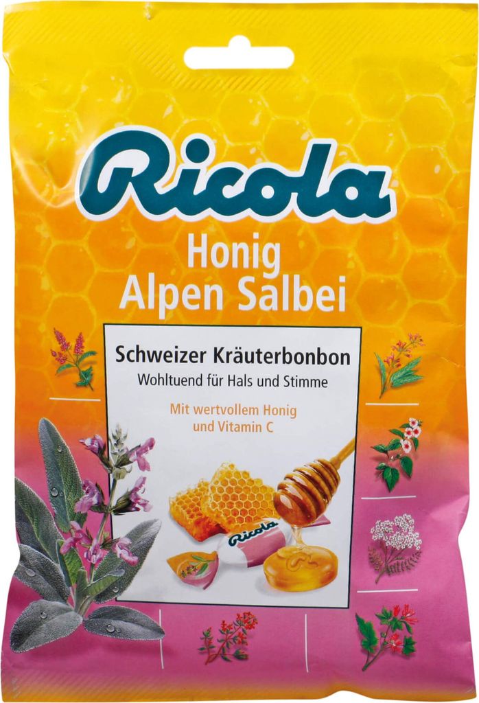 Ricola Honig Alpen Salbei Schweizer Kräuterbonbon, 75 g Produktbild 
