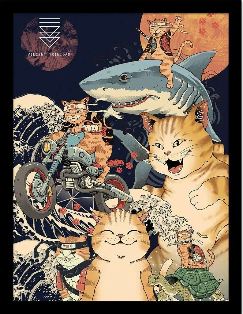Vincent Trinidad - Poster incorniciato "Catana", montaggio di immagini PM10264 (40 cm x 30 cm) (Colorato)