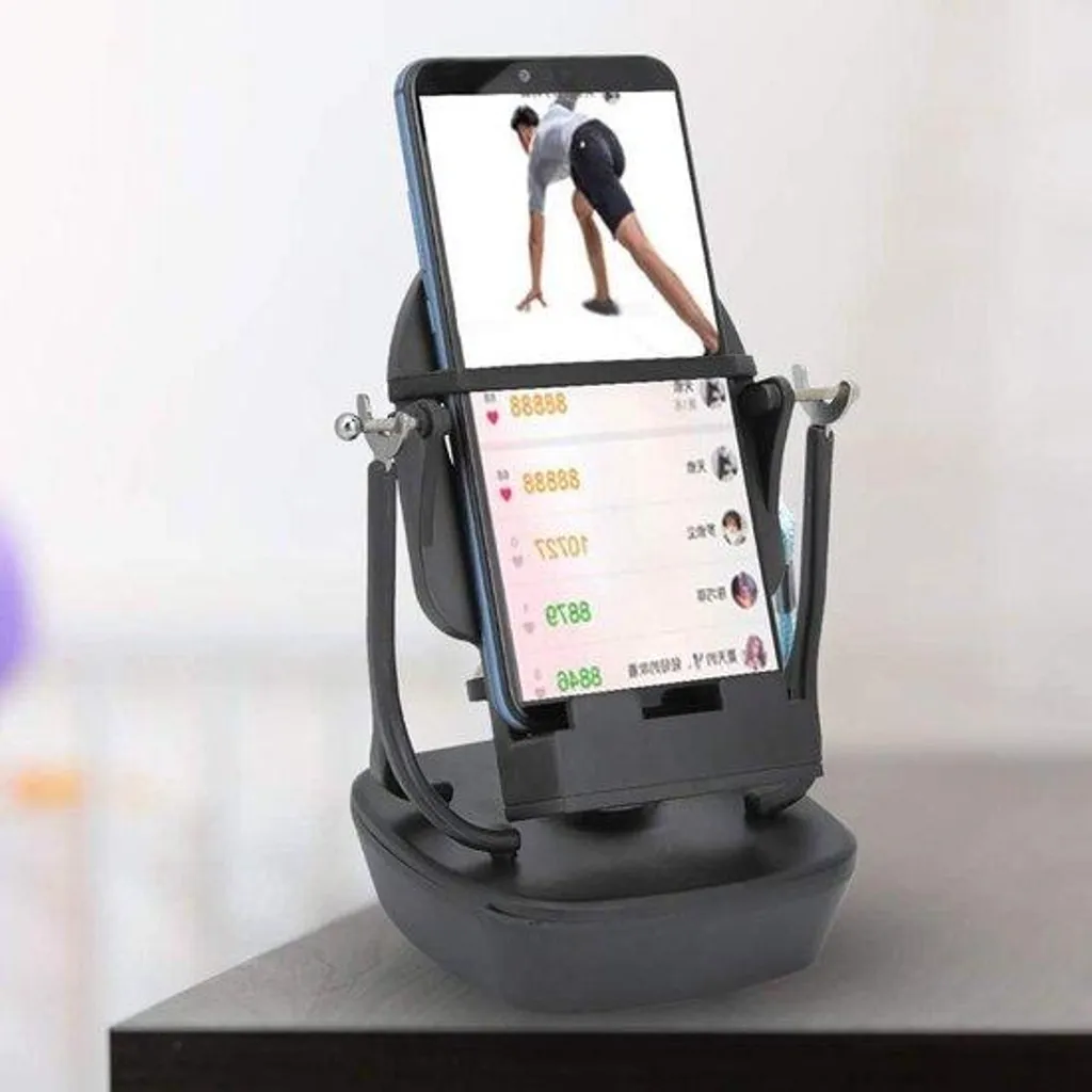 Support téléphone oscillant automatique avec mécanisme de sécurité