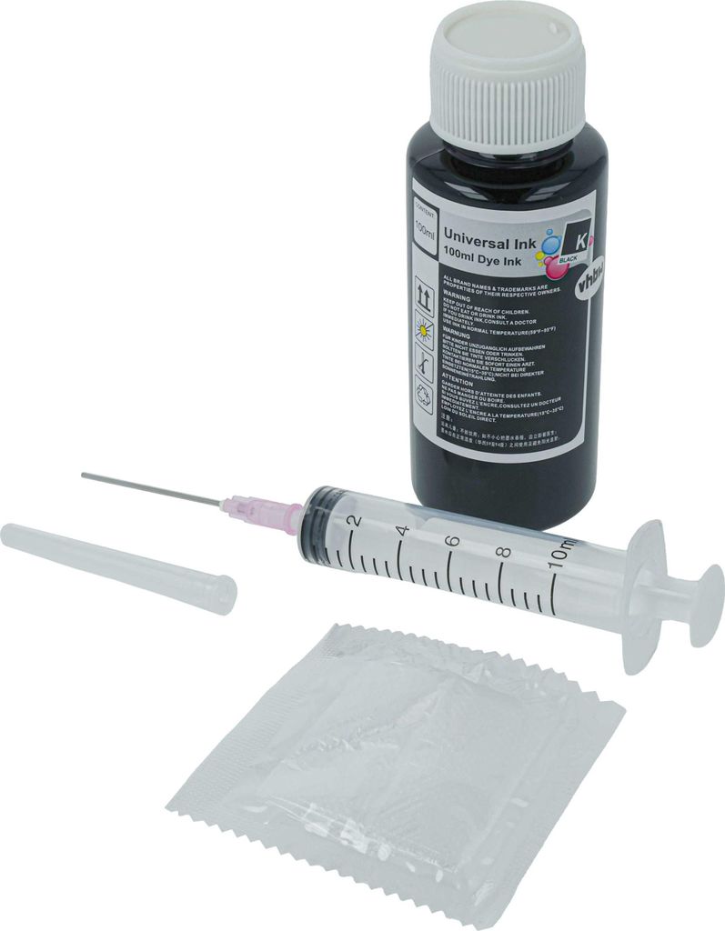 vhbw Nachfülltinte kompatibel mit Ricoh Drucker - Refilltinte Dye Schwarz, 100ml