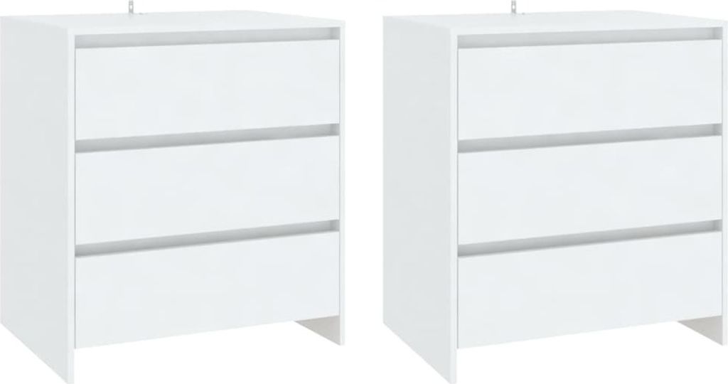 vidaXL 3-częściowy kredens biały materiał drewnopochodny Zdjęcie produktu 