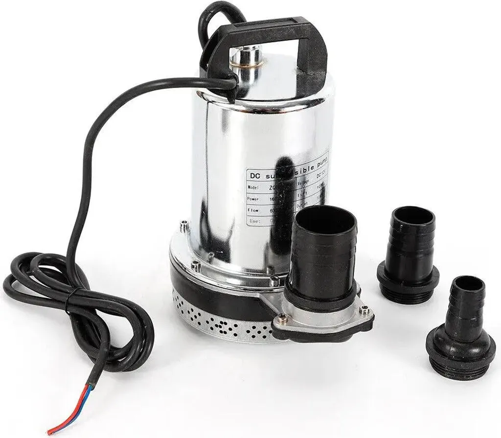 Pompe submersible eaux usées 12V 160W 6000L/h pour fosse septique
