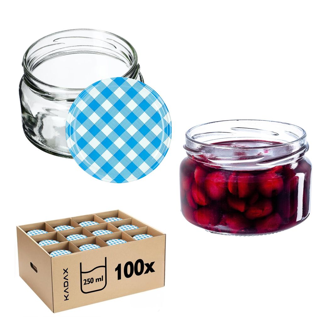 KADAX kleine Einmachgläser 250 ml, Marmeladengläser mit Deckel, Luftdichte Gläschen zum Verschenken