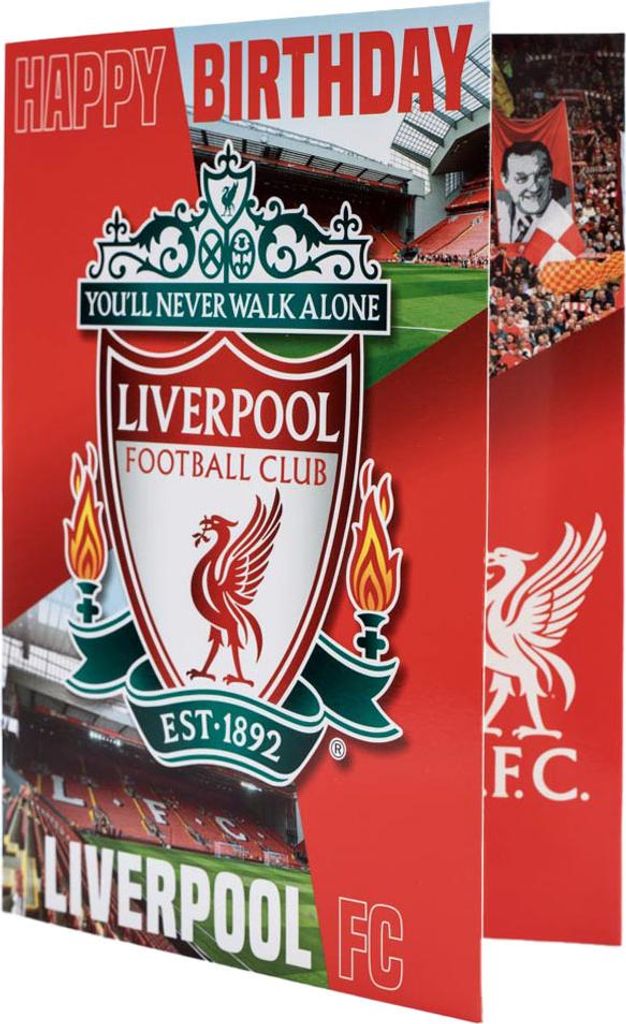 Liverpool FC - Geburtstagskarte "Musical" - Karton TA12477 (Einheitsgröße) (Rot/Weiß)