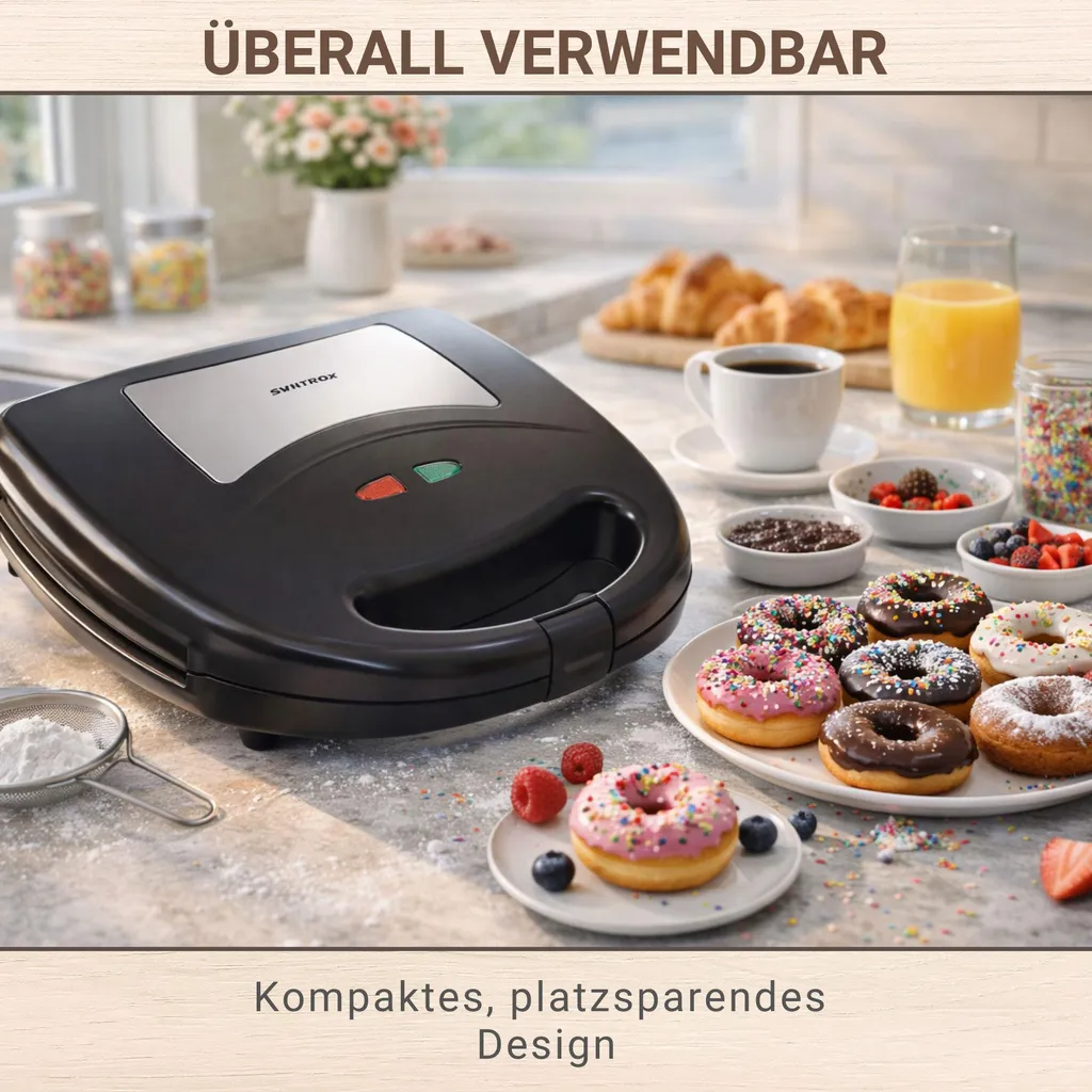 Appareil à donuts multifonction Syntrox avec plaques interchangeables - 10