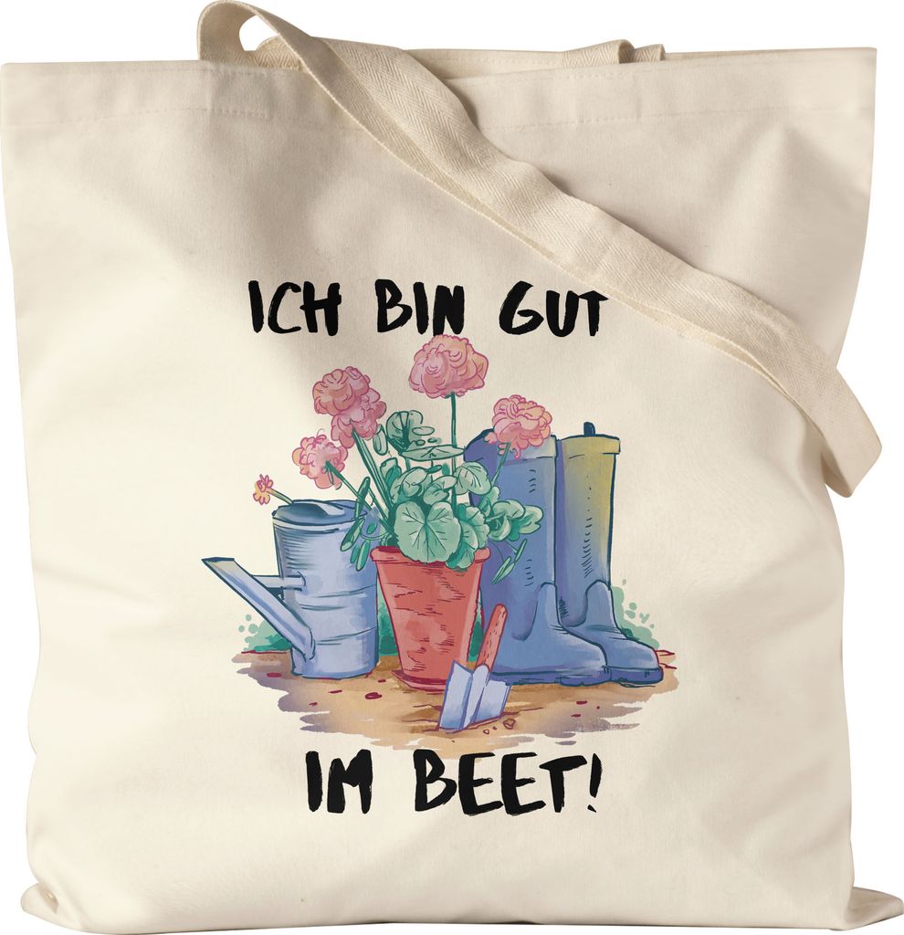 Ich Bin Gut Im Beet! Jutebeutel Stoffbeutel Canvas Produktbild 
