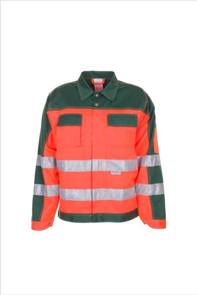 Planam Warnschutz Bundjacke zweifarbig Gr. 90 orange/grün