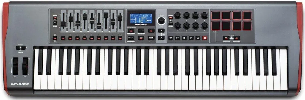 Novation Impulse 61 Clavier Maître MIDI USB avec 61 Touches Semi-Lestées