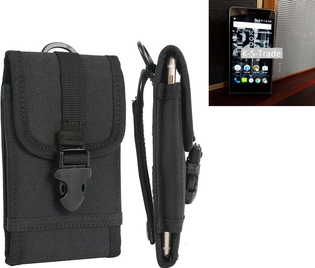 K-S-Trade Handyhülle kompatibel mit Kodak Ektra Gürteltasche Holster Handytasche Gürtel Tasche Schutzhülle Robuste Handy Schutz Hülle Tasche