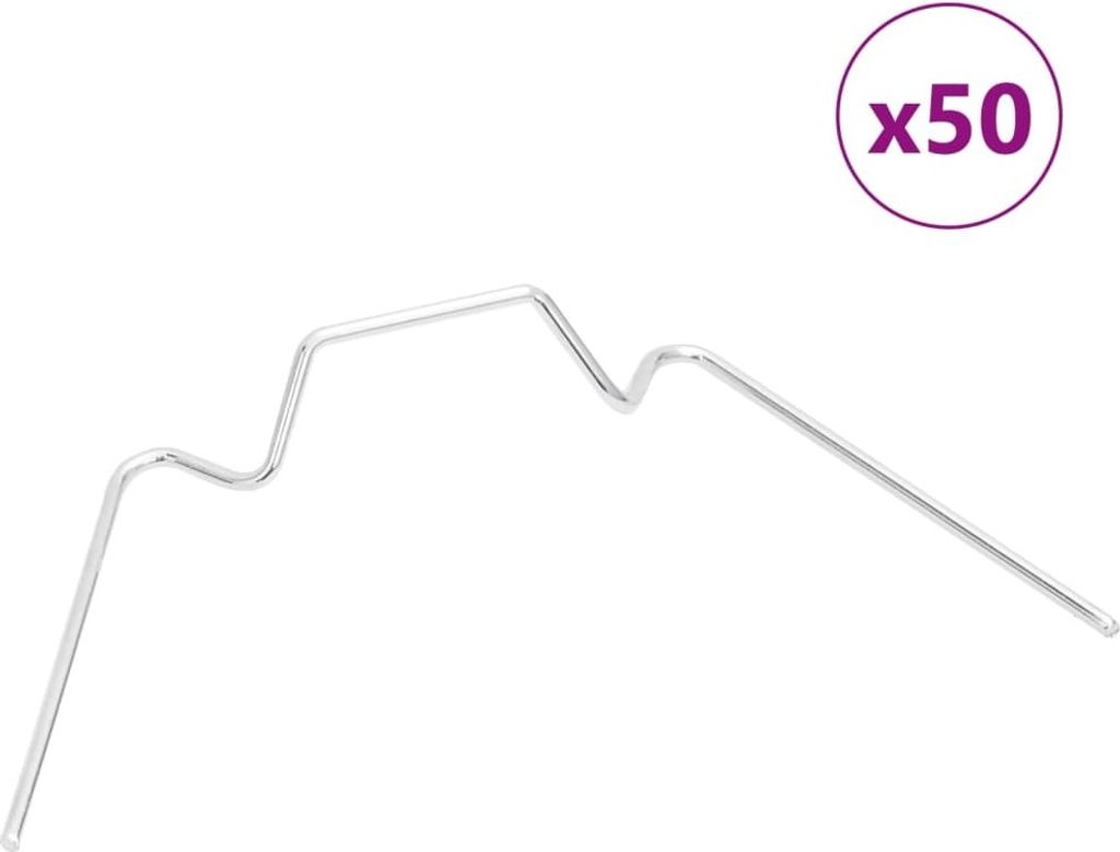 Möbel Gewächshaus-Clips 50 Stk. W Typ Verzinkter Stahl - Planen & Abdeckfolien 4009384