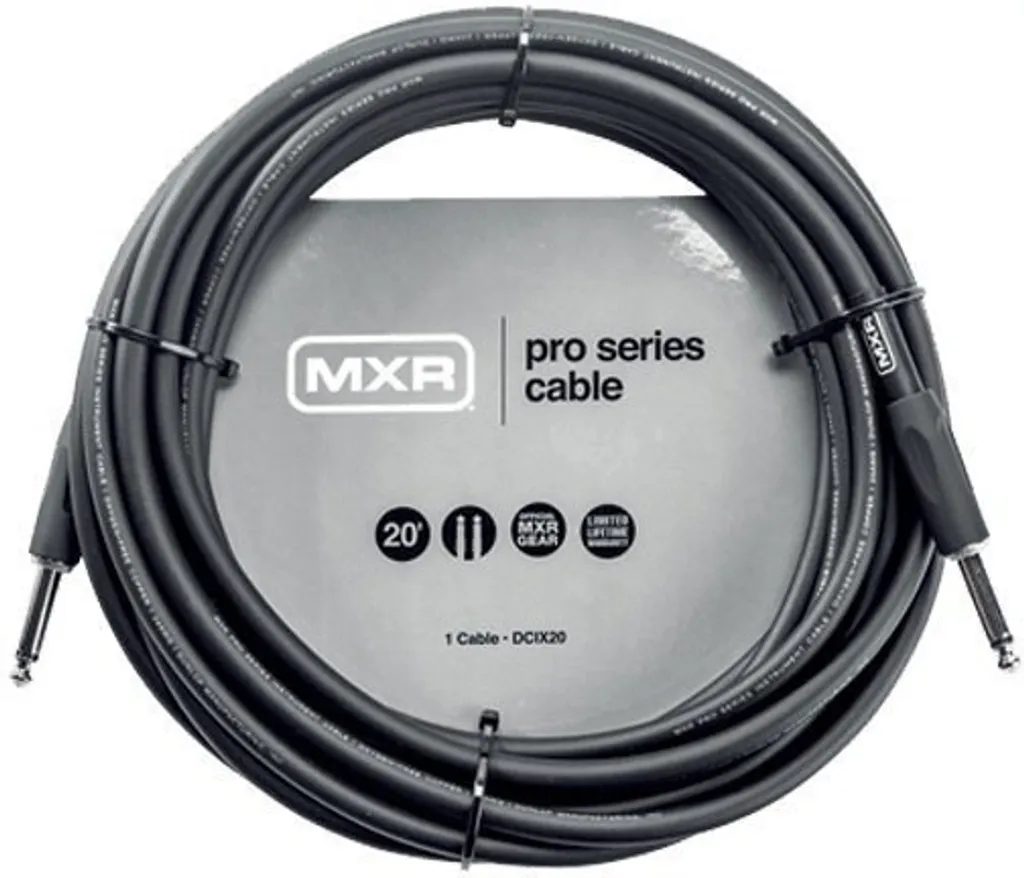 Câble Jack Guitare 6m MXR DCIX20 PRO - Cordon Instrument Droit Blindé Pro