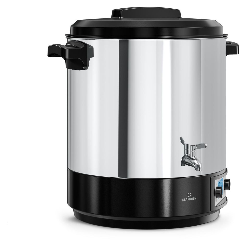 Klarstein Biggie Digitaler Einkochautomat, 25 L Edelstahl-Einkochtopf mit Edelstahlhahn & Timer, 2000 W, 30–100 °C, LCD-Display, Glühweinkocher...