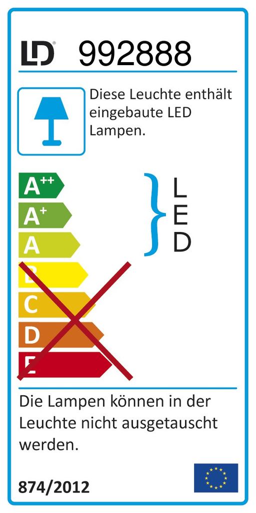 SKYLER Leuchten Direkt Deckenleuchte, weiss 1xLED-Board 8W Produktbild 4