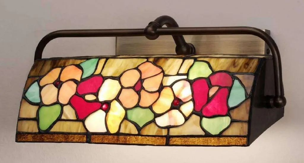 Applique Tiffany Fleur Casa Padrino Luxe Multicolore 34 x 12 cm - Verre