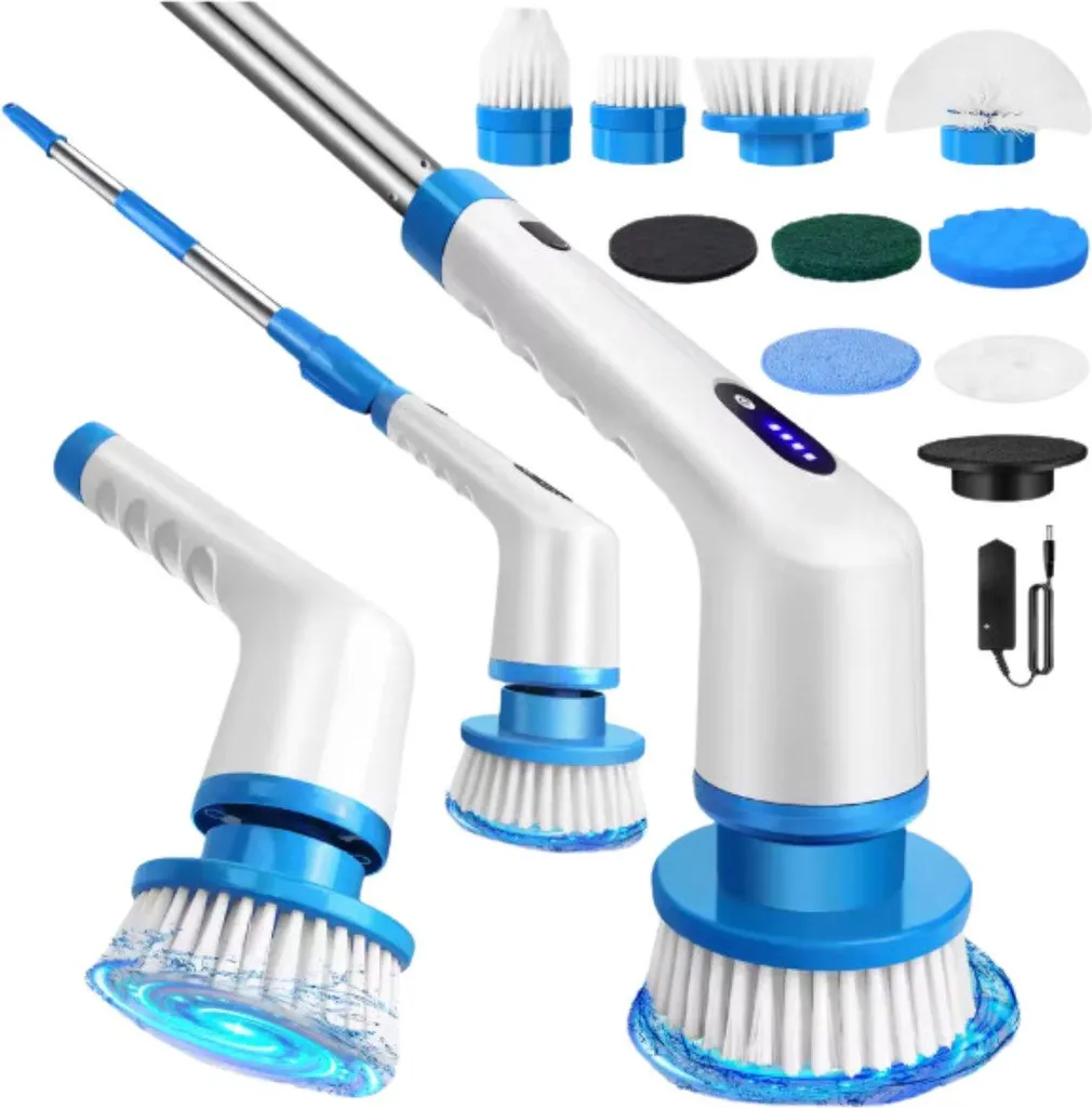 Nettoyez sans Effort avec la Brosse Électrique 10 en 1 Adieu Mal de Dos