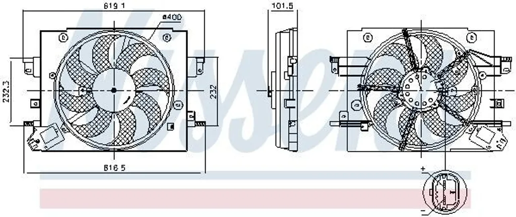 Ventilateur de radiateur Nissens 850064 pour éviter la surchauffe moteur