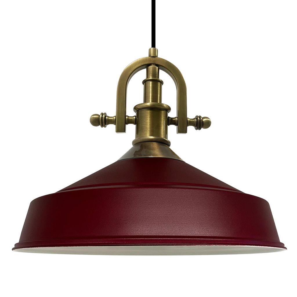 Pendelleuchte I Asletl-Marine l Ø41 cm E27 Metall Kastanienbraun Vintage Lampe