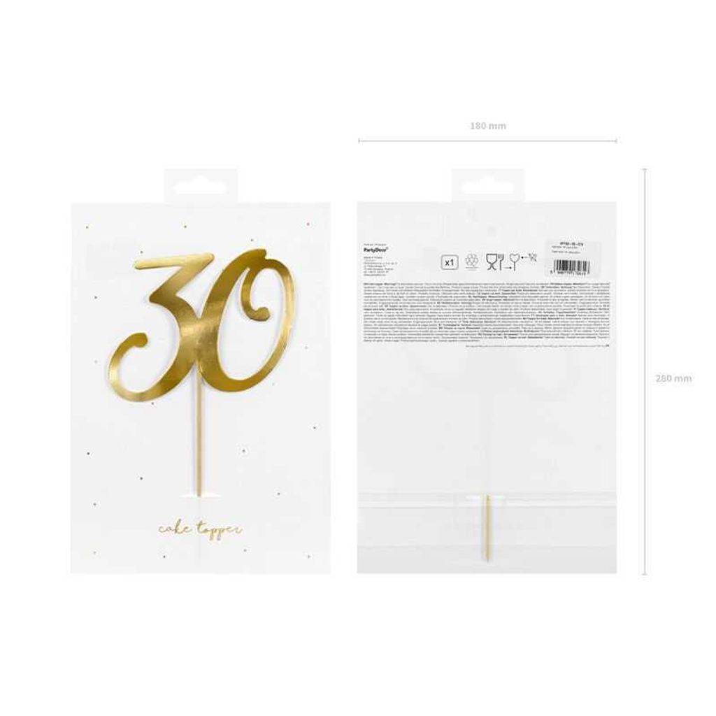 PartyDeco KPT62-30-019, para decoración de pasteles, color Imagen del producto 
